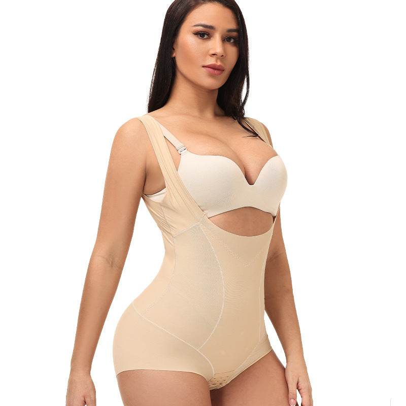 Non-marking One-piece Shapewear Shorts High-elastic Abdomen Corset Bodysuit - Mubimart