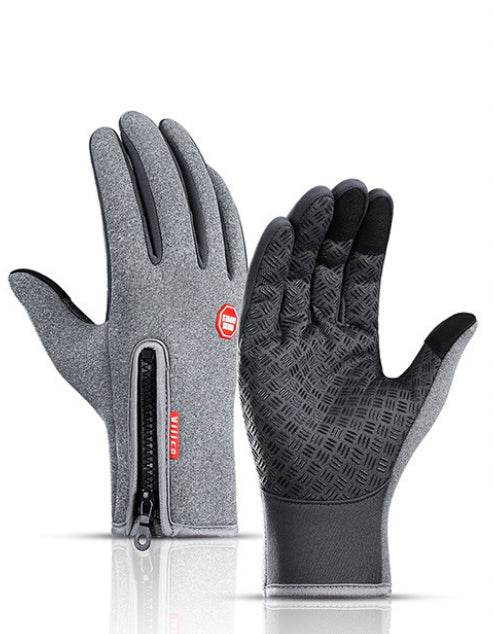 Winter Gloves Touch Screen Riding Motorcycle Sliding Waterproof Sports Gloves With Fleece - Mubimart