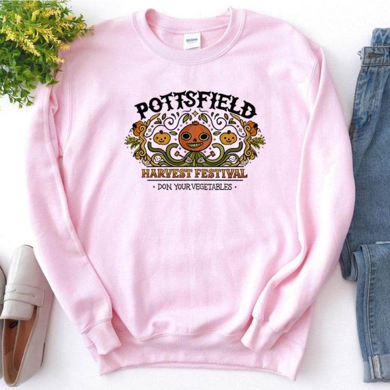 Women's Halloween Pumpkin Print Sweatshirts - Mubimart