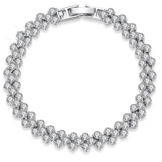 Copper Inlaid AAA Zircon Bracelet Ladies Gemstone Explosion - Mubimart