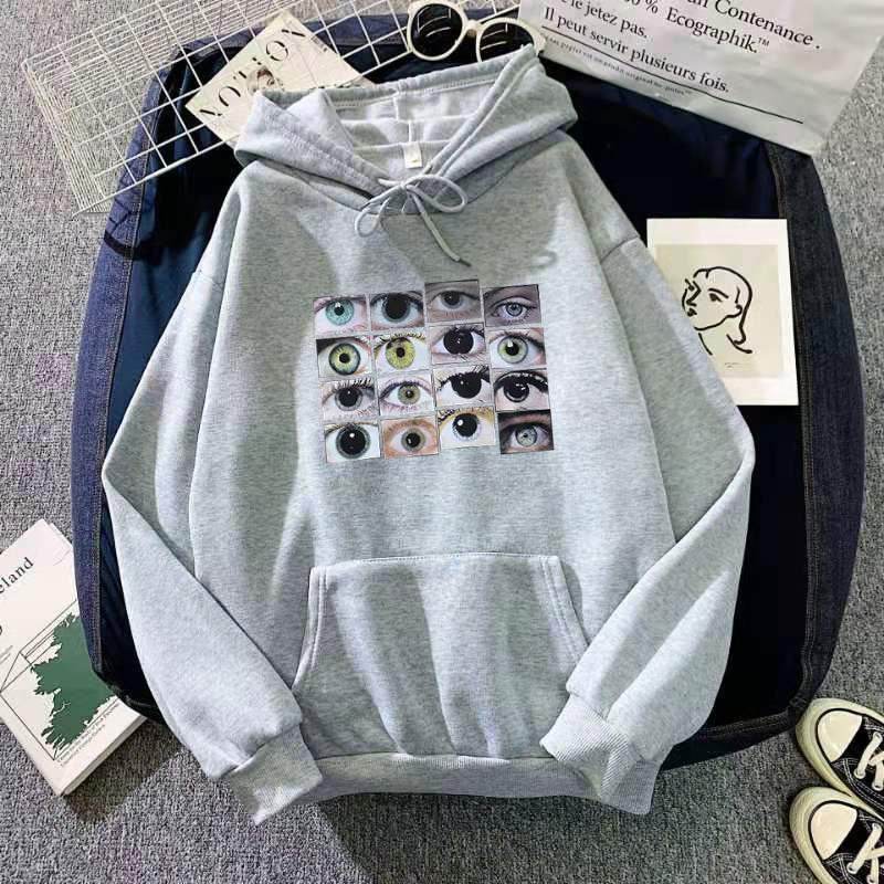 European And American Loose Long Sleeve Hoodie Plus Size Solid Color Sweatshirt - Mubimart