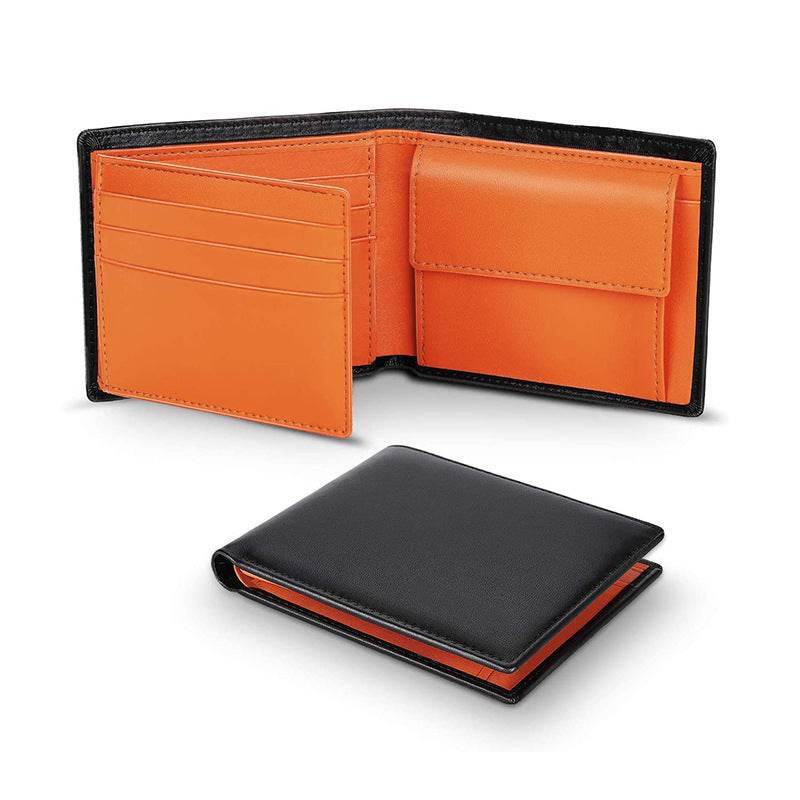 Men's Short Top Layer Cowhide Wallet - Mubimart