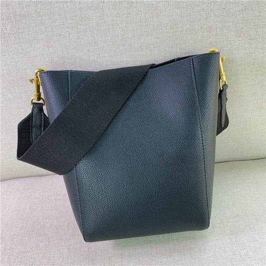 Bucket Bag Single Shoulder Crossbody Leather Women - Mubimart