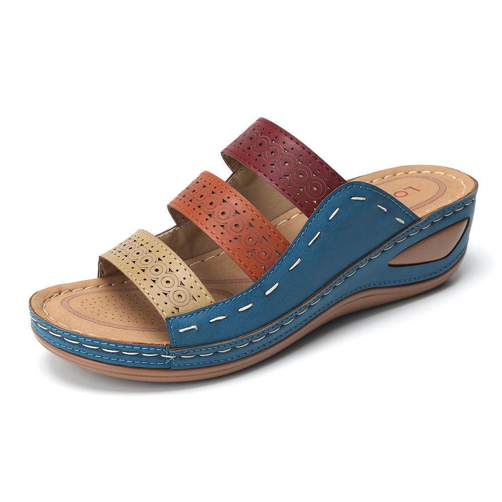 European and American Wedge Heel Sandals - Mubimart