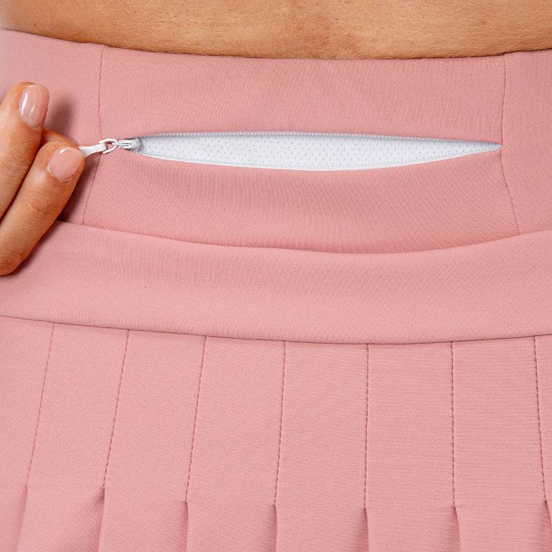 High Quality Tennis Skirt With Zipped Pocket Women Pleated Sports Skirt - Mubimart