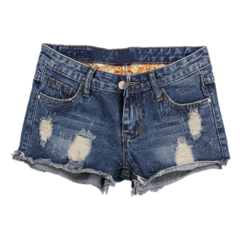 Torn Denim Shorts For Women - Mubimart
