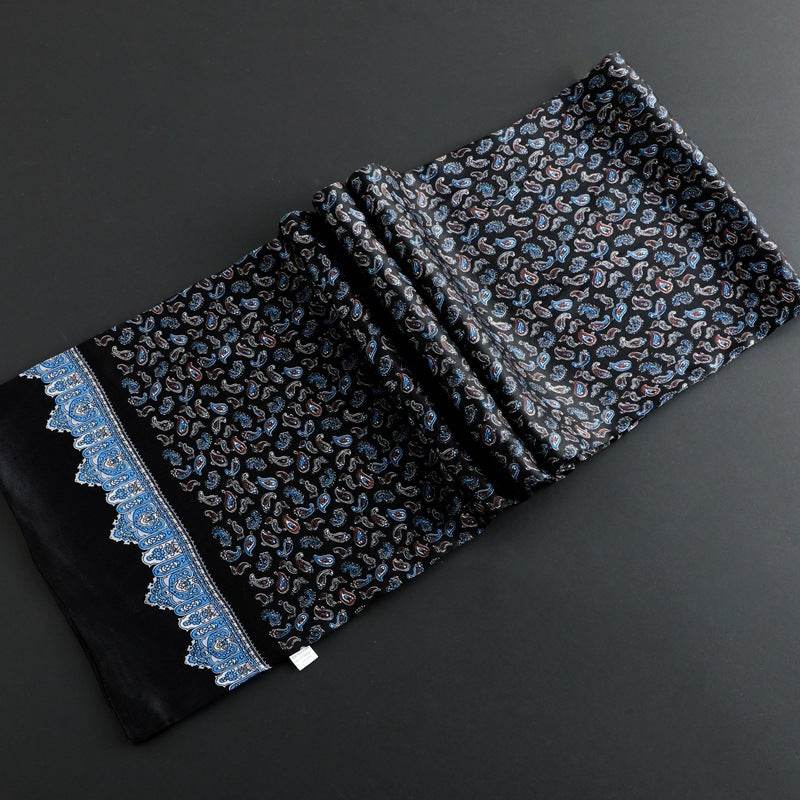 Double silk crepe satin scarf for men - Mubimart