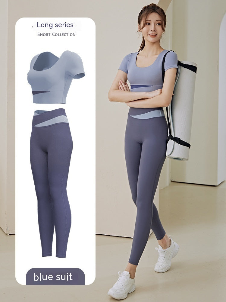 Women's One-piece Chest Pad Top Pants Workout Clothes Suit - Mubimart -  