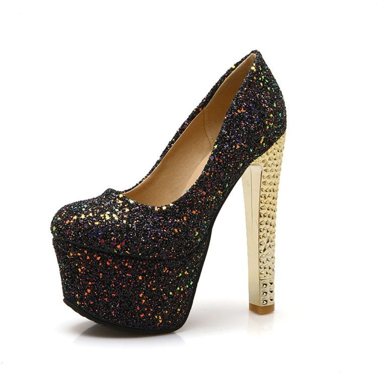 Super high stiletto platform high heels