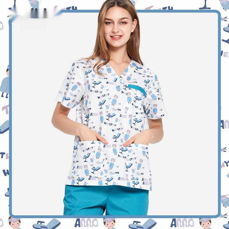 Dental Clinic Printed Work Clothes - Mubimart