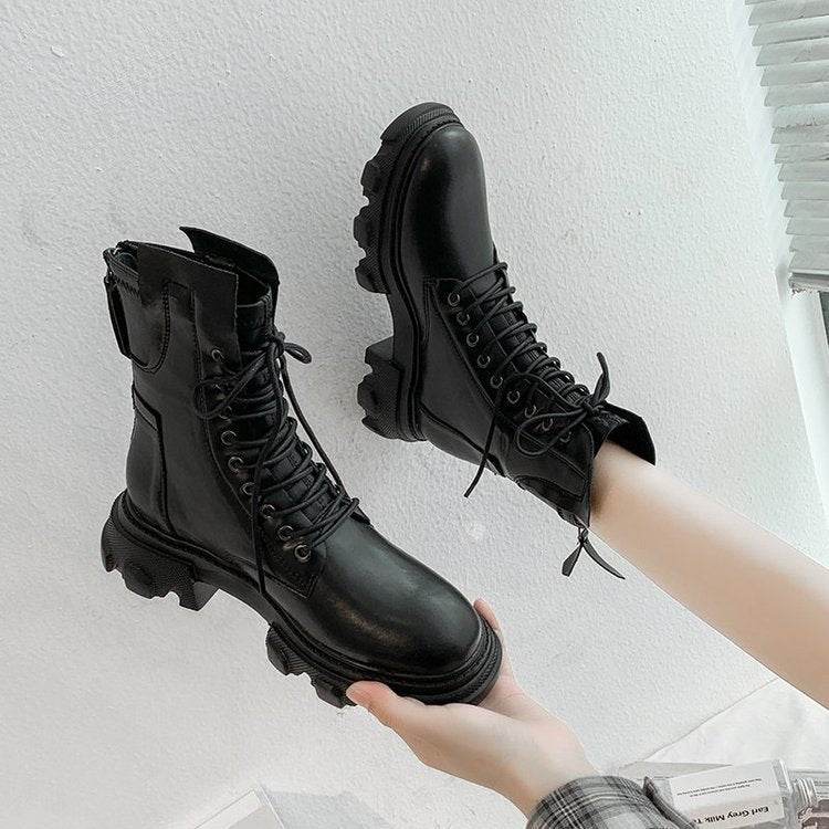 Irregular Martin boots women - Mubimart