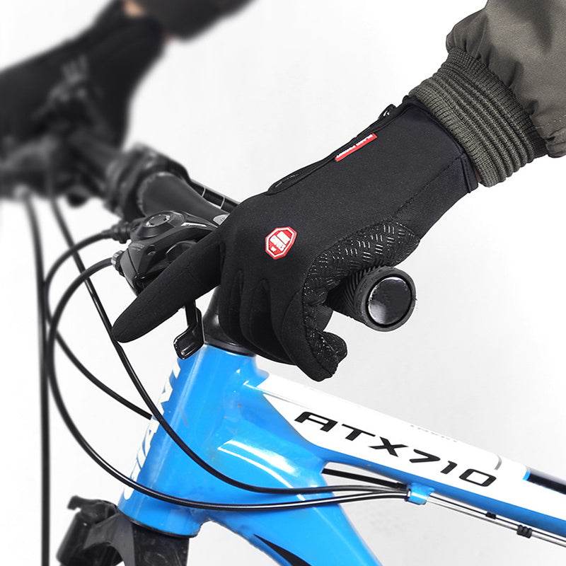 Winter Gloves Touch Screen Riding Motorcycle Sliding Waterproof Sports Gloves With Fleece - Mubimart