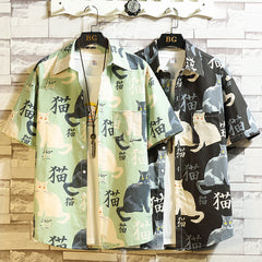 Fashion Print Men's Casual Shirt Jacket