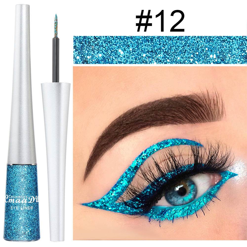 Creative Multicolor Glitter Powder Liquid Eyeliner - Mubimart