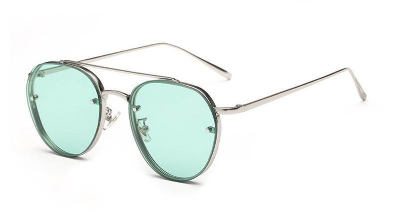 OCEAN TINTED AVIATOR SUNGLASSES - Mubimart