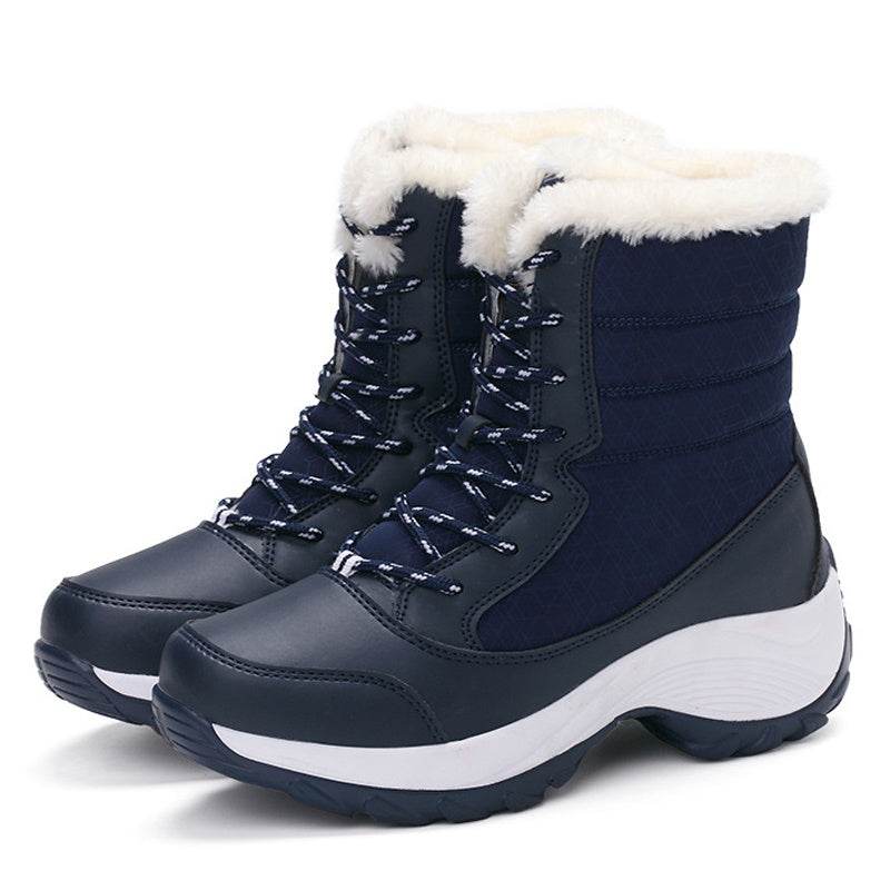Snow Boots Plush Warm Ankle Boots For Women Winter Shoes - Mubimart