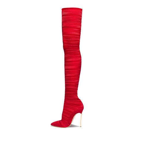 High Tube Over The Knee Boots Foreign Trade Europe and America Over The Knee Boots - Mubimart