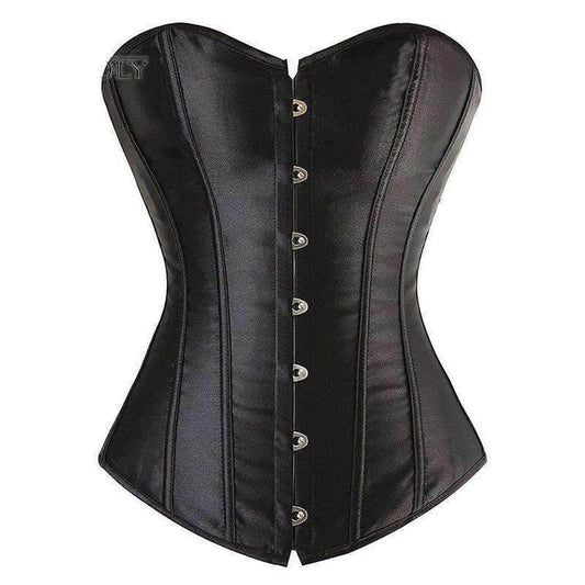 Bustier Lace up Boned Top Corset Waist Shaper - Mubimart