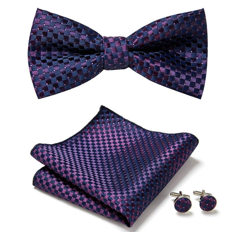Three Piece Set Of Stylish Bow Ties - Mubimart