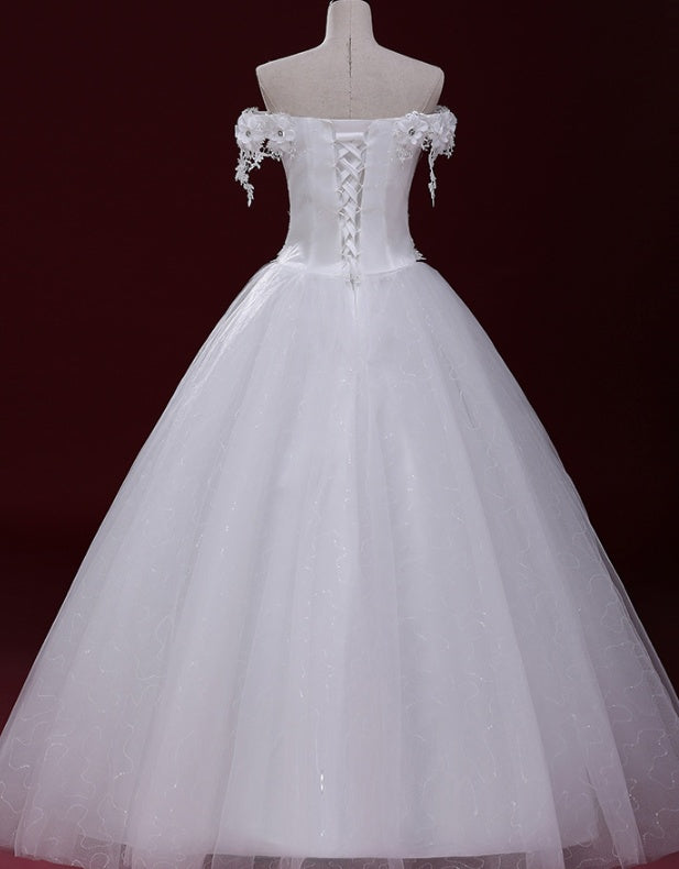 Wedding Dresses Strapless Lace - Mubimart -  