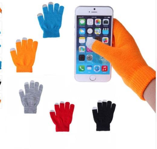 Touch screen gloves warm knit wool touch screen gloves winter touch gloves - Mubimart
