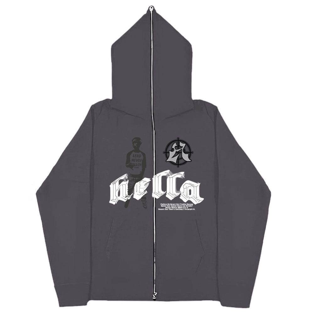 Men's And Women's Hoodies Gothic Couple Harajuku Large Size Zipper Sweatshirt - Mubimart