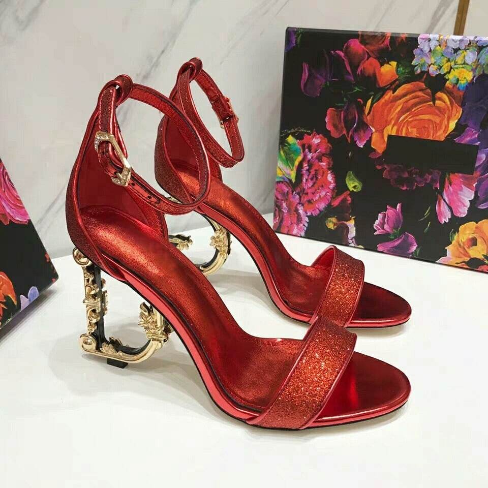 Gold high heels - Mubimart