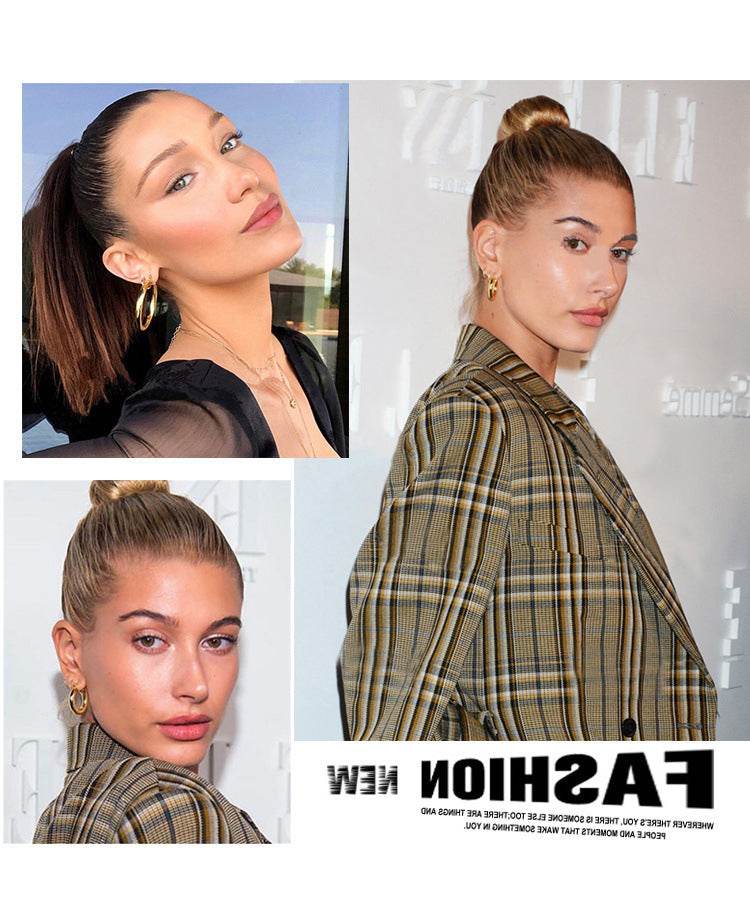 Ring hoop earrings - Mubimart