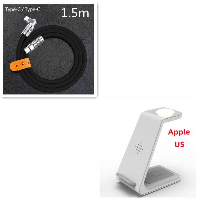 3 In 1 Fast Charging Station Wireless Charger Stand Wireless Quick Charge Dock For Phone Holder - Mubimart