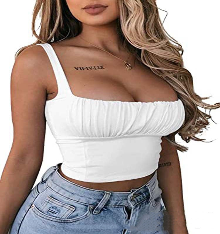 Women's Sexy Backless Camisole Top High Waist Tight-fitting Camisole - Mubimart -  