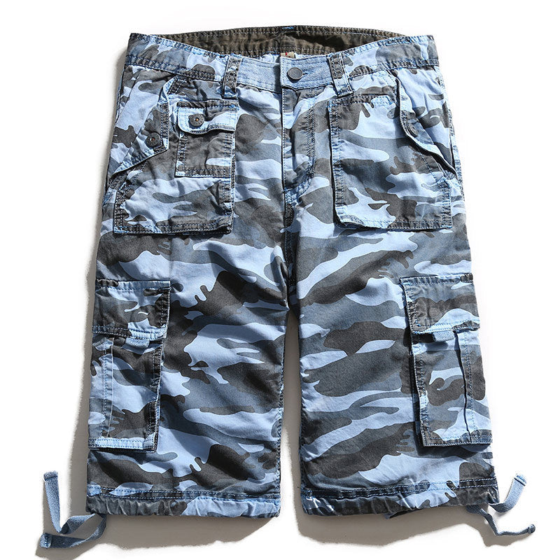 Summer Cotton Camouflage Cargo Shorts