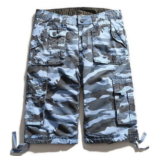 Summer Cotton Camouflage Cargo Shorts - Mubimart