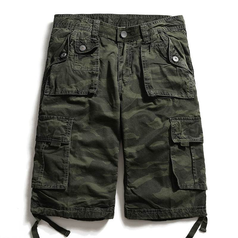 Summer Cotton Camouflage Cargo Shorts - Mubimart