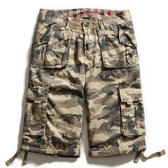 Summer Cotton Camouflage Cargo Shorts