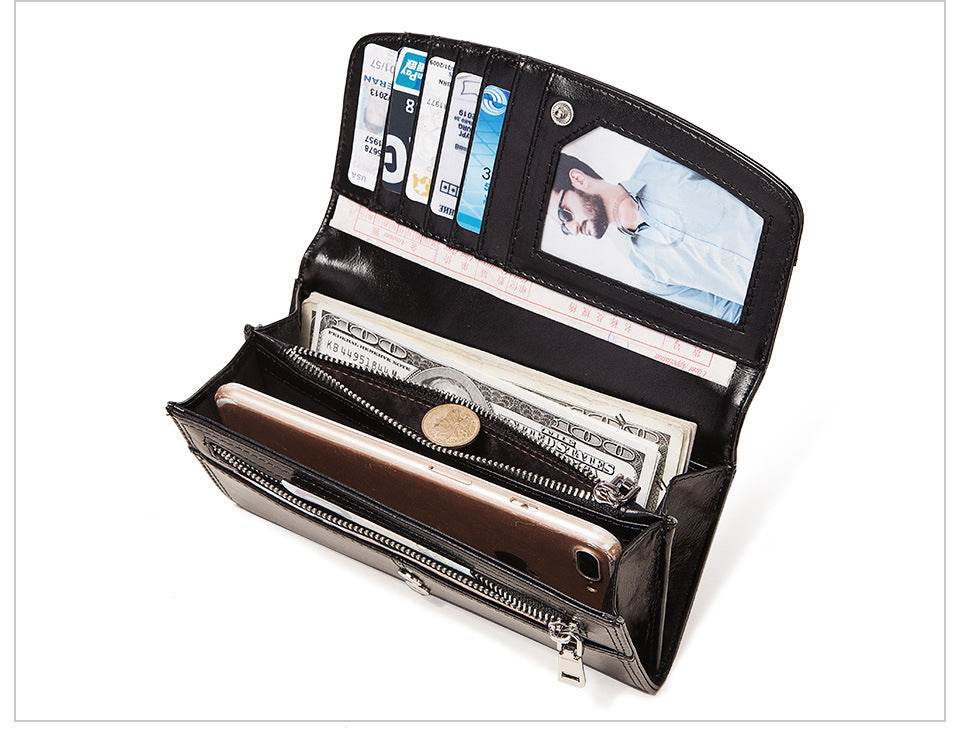 Card Slot Wallet European And American Wallet Mobile Phone Bag - Mubimart