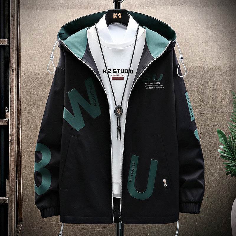 Men's Casual Cropped Fleece Jacket Hooded Jacket - Mubimart