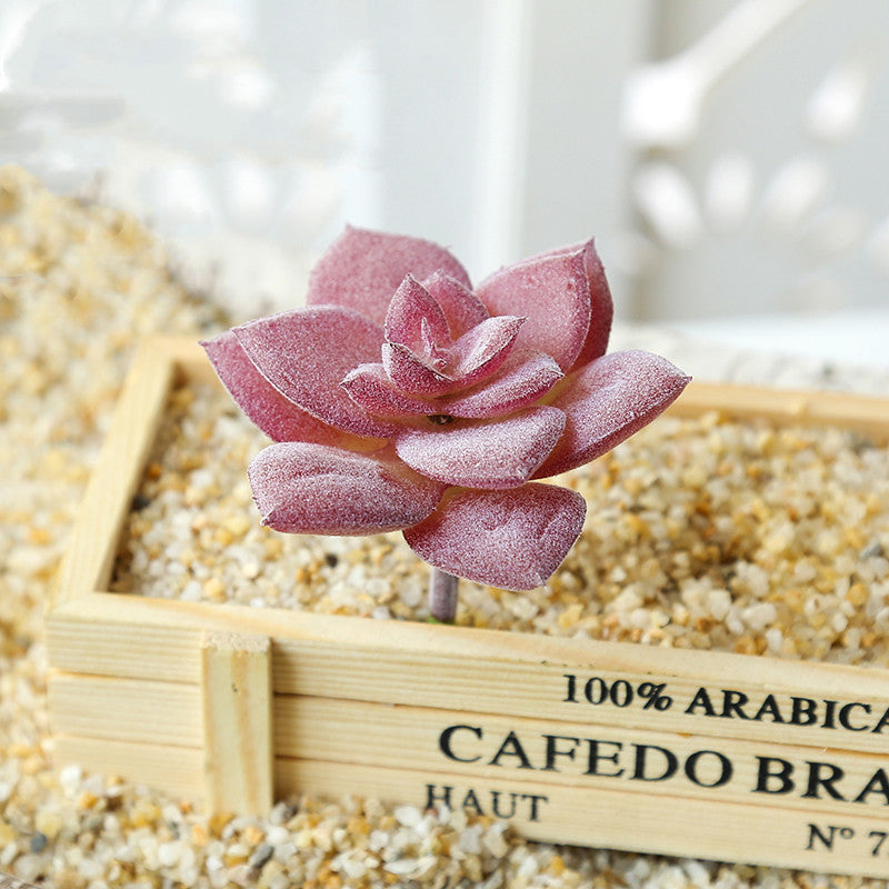 39Styles Purple Flocking Artificial Succulents Plants - Mubimart - Artificial plant 