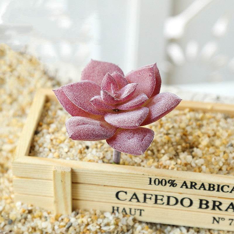 39Styles Purple Flocking Artificial Succulents Plants - Mubimart