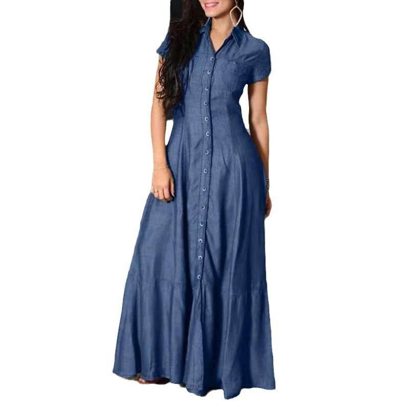 Women's Dress Shirt Collar Pocket Plus Size - Mubimart