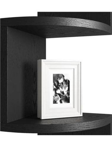 New 5 Tier Floating Wall Shelves Corner Shelf Storage Display Bookcase Unit - Mubimart