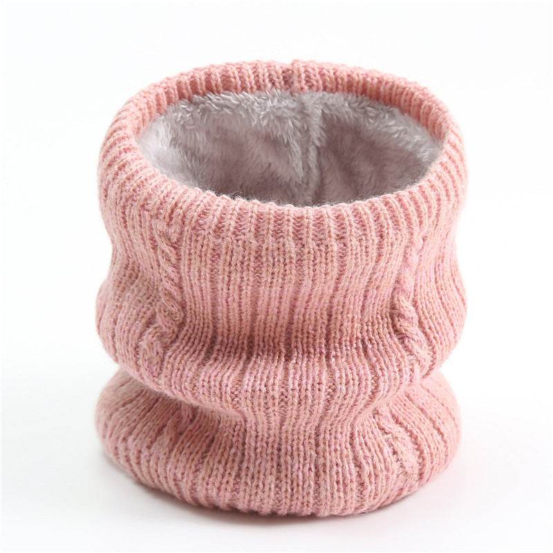 Twist Wide Striped Fleece-lined Knitting Scarf For Men - Mubimart