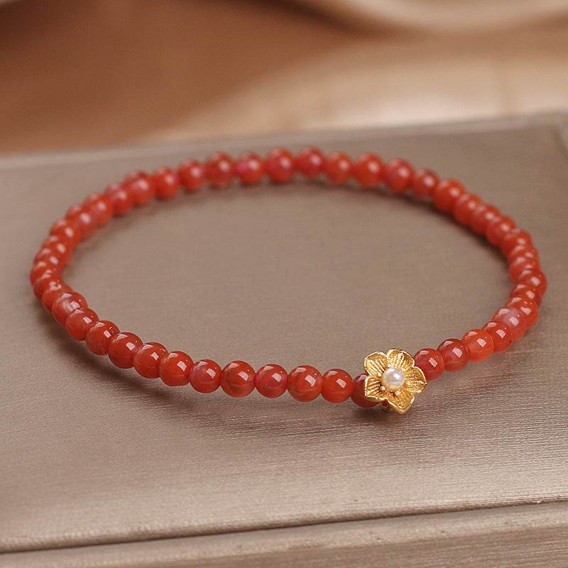 Natural Yanyuan Agate Beaded Bracelet For Women - Mubimart