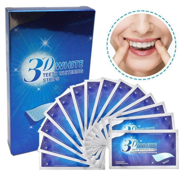 3D WHITE Anti Yellow And Decontamination Tooth Stickers Teeth Whitening Strips Whitening Tooth Stickers - Mubimart -  