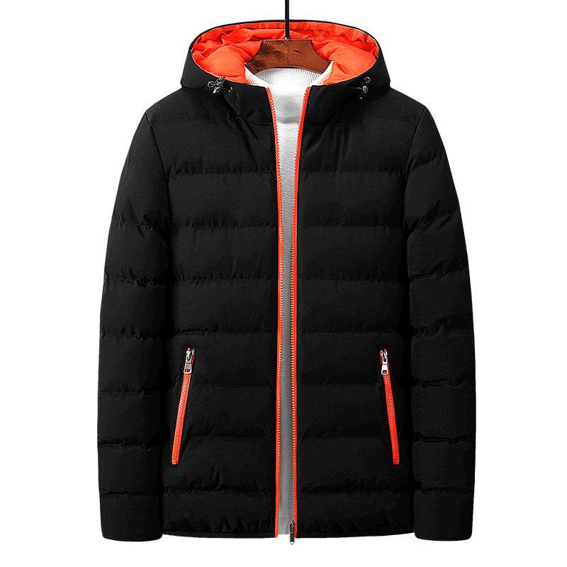 Men Plus Size Hooded Slim Down Coat - Mubimart