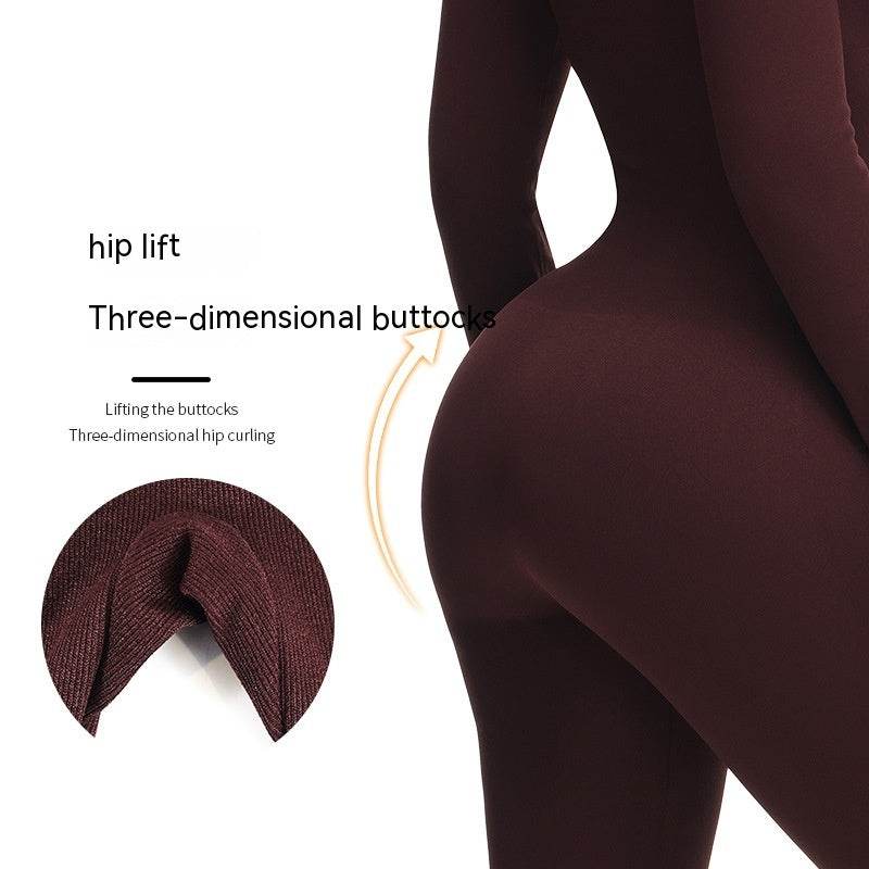 Plus Size High Waist Belly Shaping Jumpsuit - Mubimart