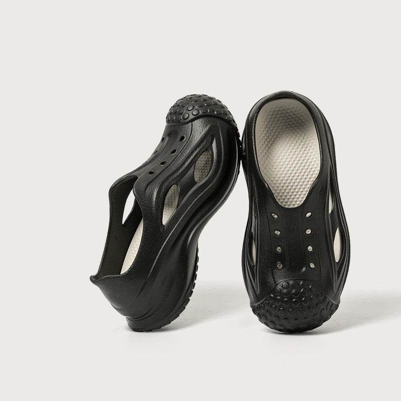 Fashion Thick-soled Clogs Shoes Indoor Floor Slippers Women Men Summer Outdoor Non-Slip Baotou Toe Beach Shoes - Mubimart