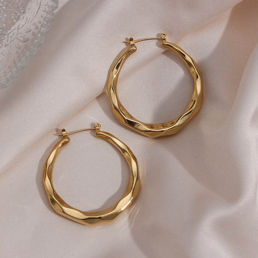 Aire Hoop Earrings - Mubimart