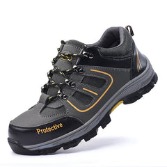 Men's Breathable Mesh Non-slip Steel Toe Safety Shoes