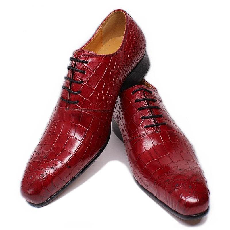 Men's Business Suit Oxford Leather Shoes - Mubimart
