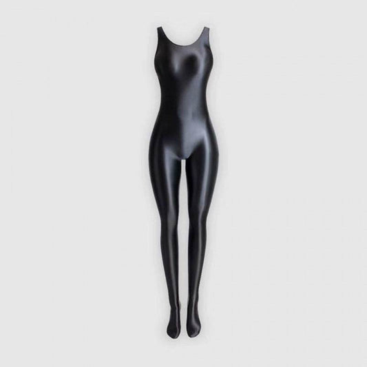 Stretch Gloss Bodysuit Shapewear Vest Leggings Ladies - Mubimart